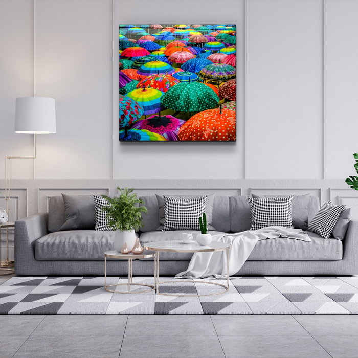 Wallity Cuadro Decorativo de Vidrio Templado Multicolor 60 x 60